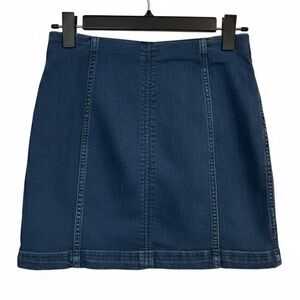 Free People Modern Femme Denim Mini Skirt Size 4 EUC